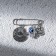Brooch - Pin "Good luck", length 3.5 cm