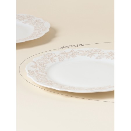 A set of plates SL Home "Amande", 2pcs, D = 27.5 cm, 27.5x27.5x1.8 cm.-1