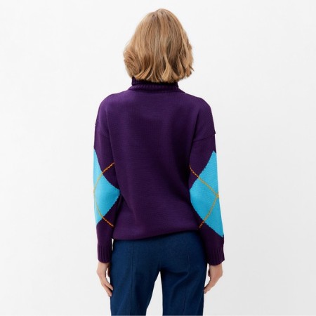 Jumper female minku: Casual Collection Biryuzovaya color, rr 50-52-3