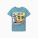 T-shirt for a boy, the color is gray-green, height 122 cm
