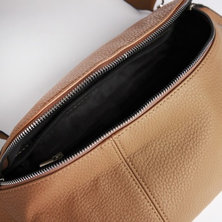 Cross-Bodi Bag on a zipper, beige color-4