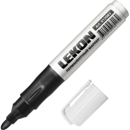 Construction marker Lekon 12083, permanent, felt, refueling, black, 2 - 3 mm