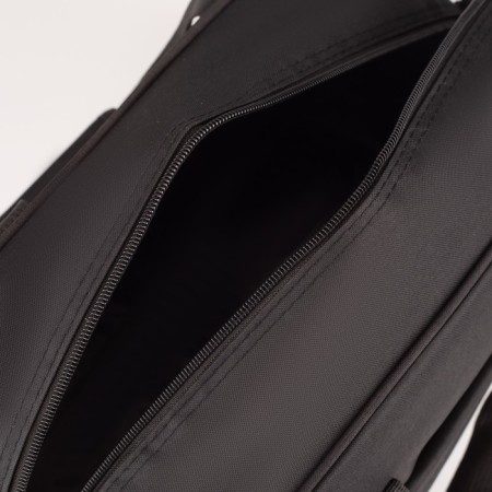 Road bag with lightning, external pocket, long belt, black color-2