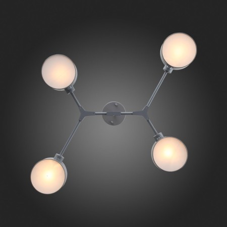 Ceiling EVOLUCE lamp. Sle183702-04. Gemento. 4x60 watts, E14, 68x71.5x32 cm, color gray color-10