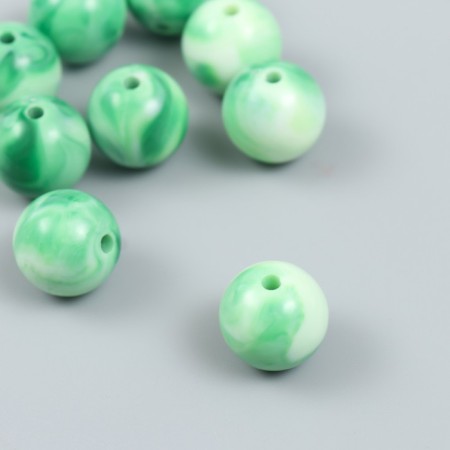 Plastic beads "Divorces. Green" set 20 grams d = 1.6 cm
