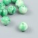 Plastic beads "Divorces. Green" set 20 grams d = 1.6 cm