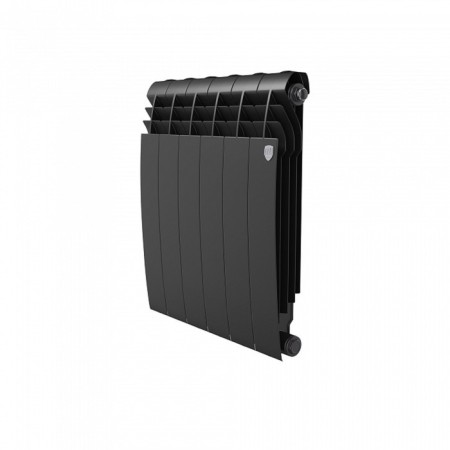 Bimetallic radiator Royal Thermo Biliner New/Noir Sable, 500 x 80 mm, 6 sections, black