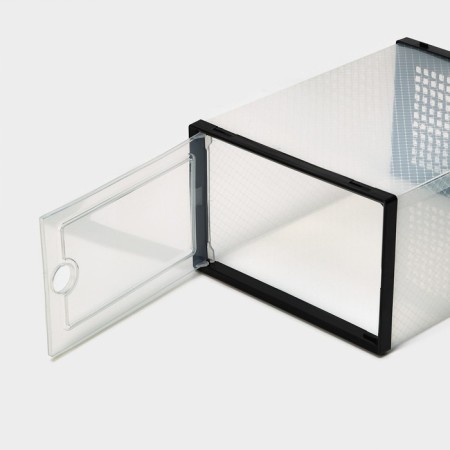 Shoe storage box with the door Large Size, 26 × 33.5 × 16.5 cm, 2 pcs-4