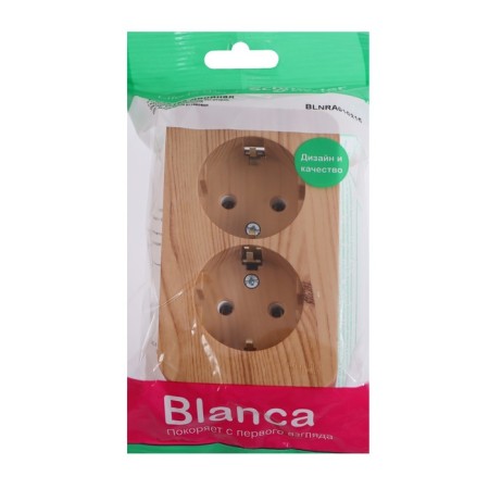 Double SE BLANCA, 16 A, 250 V, invoice, without salary, IP20, ash, Blnra010215-1