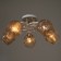 Galina chandelier 5x60W E27 white/gold 54x54x24cm