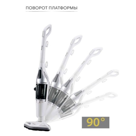 Vacuum cleaner Pioneer VC465S 3B1, vertical, steam, 1500W, black and white color-6