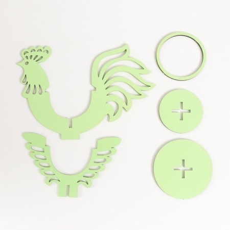 Easter stand "Cockerel" 14.5x10.3x10 cm (set of 5 parts) Salad-5