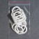 Oval ring for cornice, 46 × 30 /60 × 40 mm, white color
