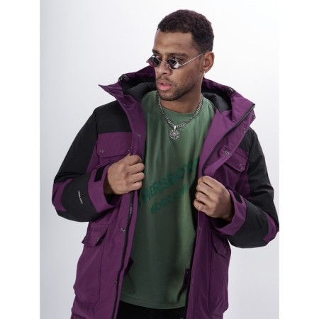 Ski jacket men, size 50, purple color-11