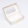 Folding box with a window for marshmallows "Festive candles", 25 x 15 x 7 cm