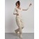 Warmed female trousers, size 48, beige color