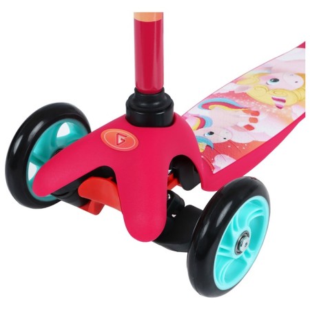 Graffiti scooter "Unicorns", Pu Pu 110/75 mm, ABEC 7, Pink Color-3