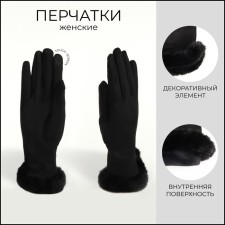Gloves are female, dimensionless, without insulation, black color