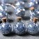 Garland “thread” 1.6 m with nozzles “balls with silver confetti”, IP20, silver thread, 15 LED, white glow, AAX2