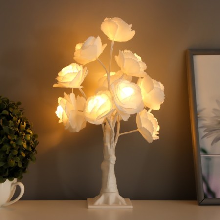 Night -sided "White Roses" LED white 17x17x34 cm-1