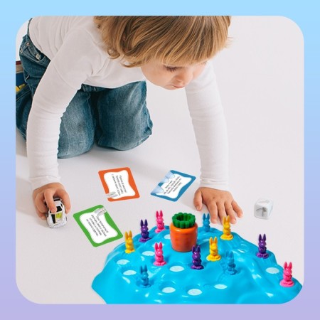 Board game "Eared races. Winter race ”, 2-4 players, 4+-7