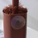 Brush for removing dust of the antistatik, 29 cm, with a stand on a suction cup, microfiber, brown color