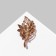 Brooch "Leaves" bouquet, colored in gold