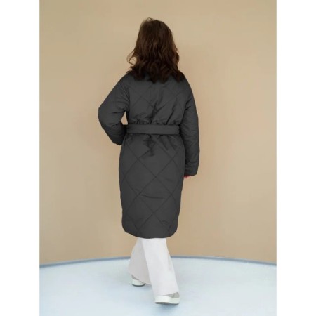 Stygoy coat for girls Pretty, height 140-146 cm, color graphite-7