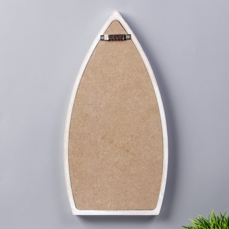Hooks decorative wood "boat" white 27x13.8x2 cm-3