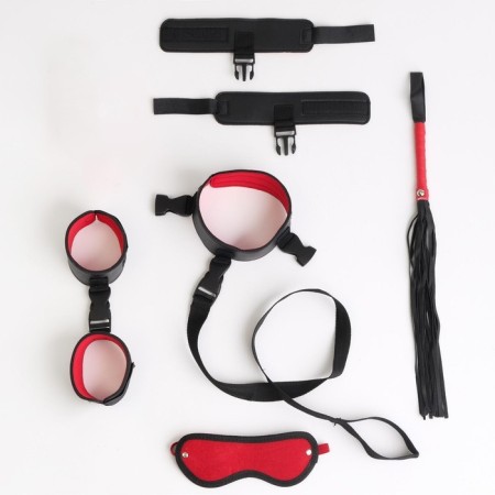 Erotic bdsm set of oki-hips, red, 6 items-1