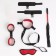 Erotic bdsm set of oki-hips, red, 6 items