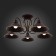Ceiling EVOLUCE lamp. Sle120402-05. Ciolla. 5x60 watts, E27, 66x66x24 cm, dark -brown color