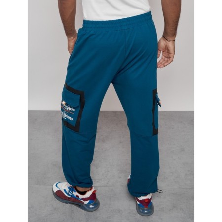 Sports male trousers, size 56, blue color-6