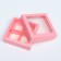 Box for sweets 4 pcs, with a horse, pink, 12.5 x 12.5 x 3.5 cm
