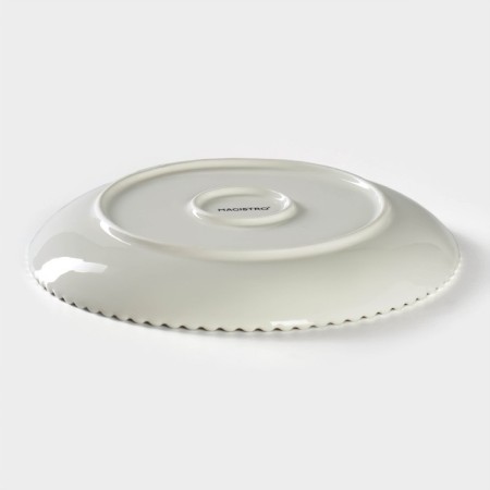 Porcelain dining porcelain Magistro "Tandy", d = 20.5 cm, white color-2