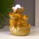 The desktop fountain from the network, the backlight "Gold leaves and ingots" gold 21x15x12 cm