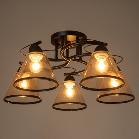 Chandelier "Edott" 5he27 40w Black 53x53x25 cm Bayerlux-2