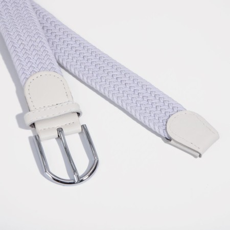 Building belt, width 3 cm, metal buckle, white color-2