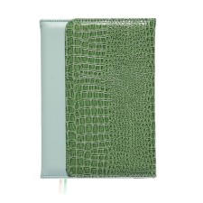 Leduced A5 Diary, 160 sheets, Devente.irene, solid combined cover of artificial leather, cream block 70 g/m2, mint