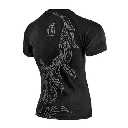 Male T -shirt "Skull with branch", size XXL, black-1