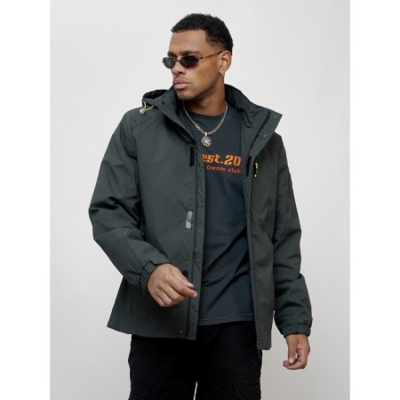 Sports male jacket, size 50, dark gray color-9