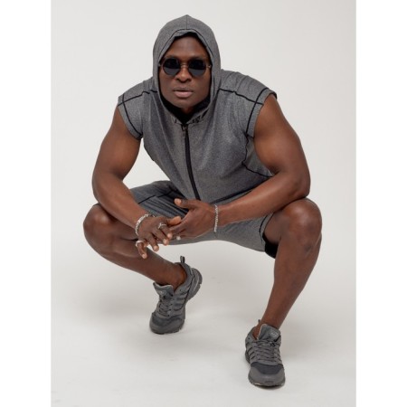Male tracksuit, size 52-54, gray color-12