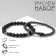 Set 2 Bracelet "Hematite" ball, d = 6, d = 8, black and white color in silver