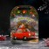 Board cutting shade "Santa Claus on the machine 2024", 21.2 × 19.5 × 0.6 cm