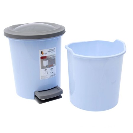 Garbage bucket with pedal, 6 l, color mix-2