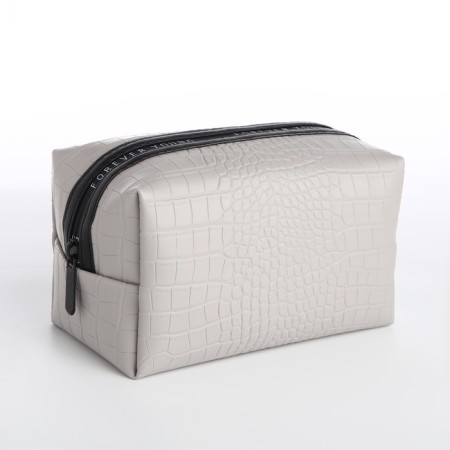 Lightning cosmetic bag, gray color