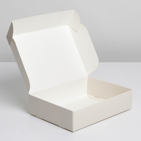 Gift folding box, packaging, "beige", 21 x 15 x 5 cm-1