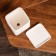 Flower pot "Square", white, ceramics, 1.5 l, 1 variety, Iran