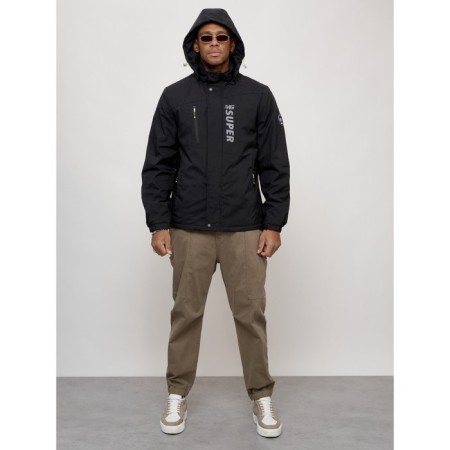 Sports male jacket, size 52, black color-4