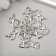 Decor Metal for creativity "Double Heart" silver 2x1.5 cm